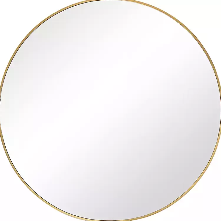 Gold Round Simple Frame Large Wall Mirror>Kirklands Home Cheap