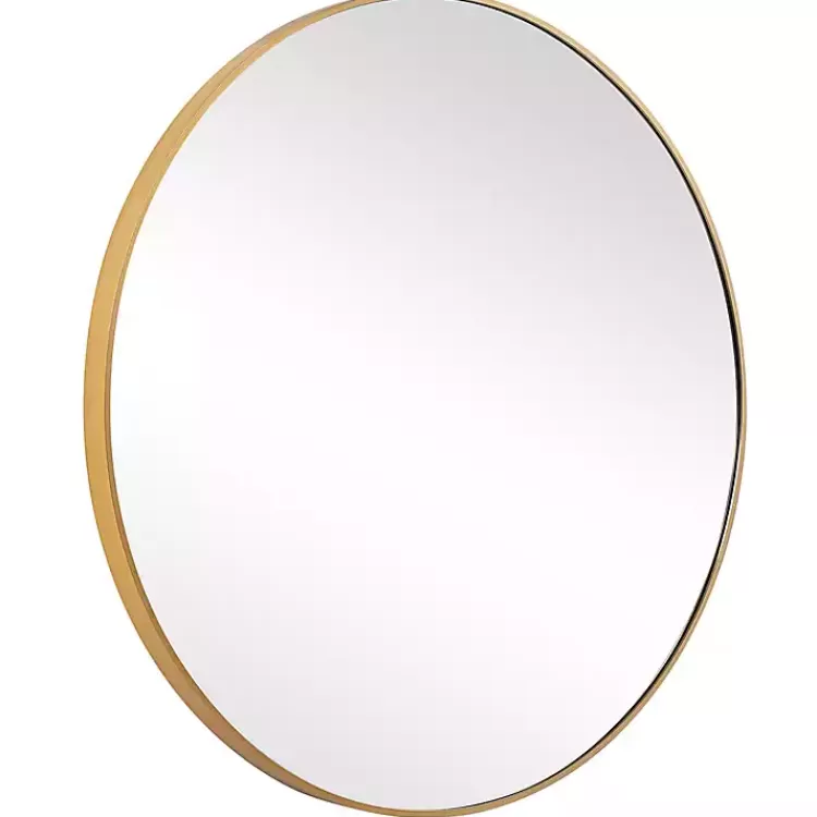 gold_round_simple_frame_large_wall_mirror_2.webp Gold Round Simple Frame Large Wall Mirror>Kirklands Home Cheap