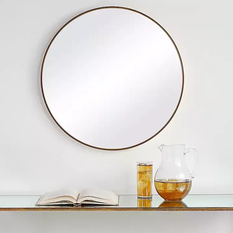 gold_round_simple_frame_large_wall_mirror_5.webp Gold Round Simple Frame Large Wall Mirror>Kirklands Home Cheap