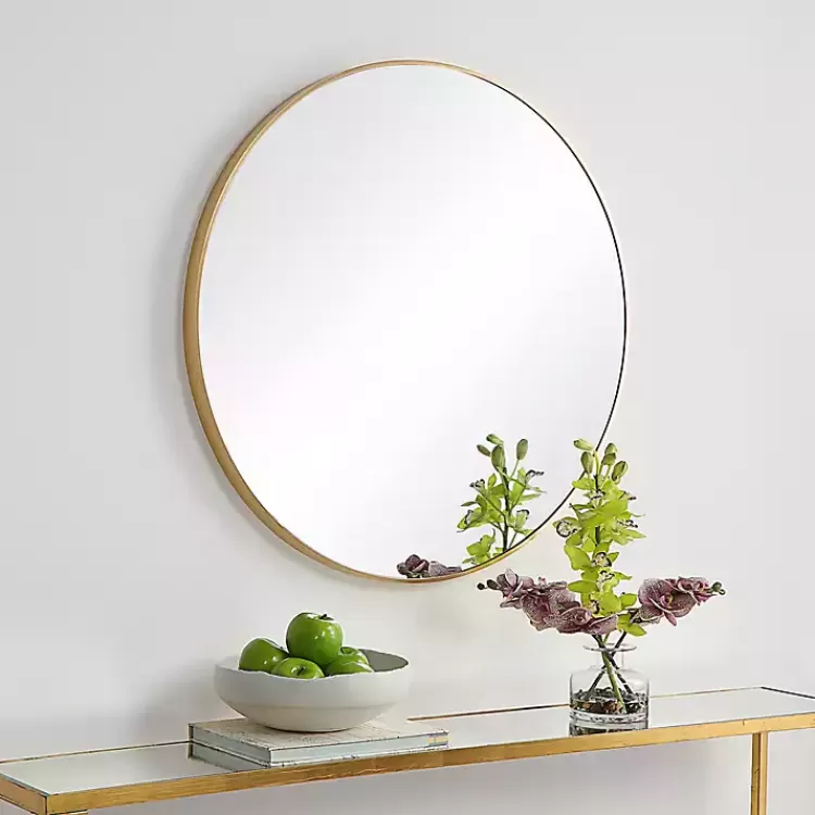 Round Simple Frame Medium Wall Mirror>Kirklands Home Clearance
