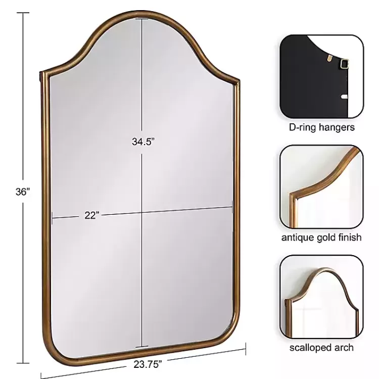 Scalloped Arch Fellows Wall Mirror>Kirklands Home Fashion