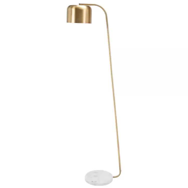 Slanted Modern Floor Lamp with Marble Base>Kirklands Home Cheap