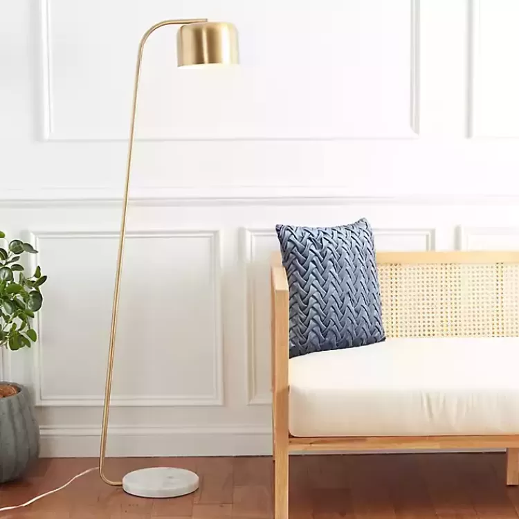 Slanted Modern Floor Lamp with Marble Base>Kirklands Home Cheap