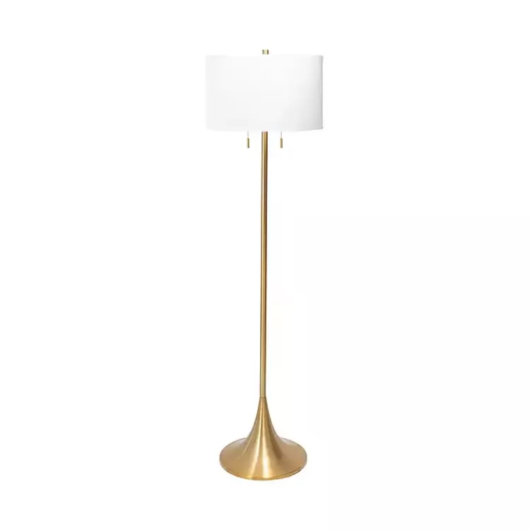 Gold Sleek Modern Floor Lamp>Kirklands Home Store