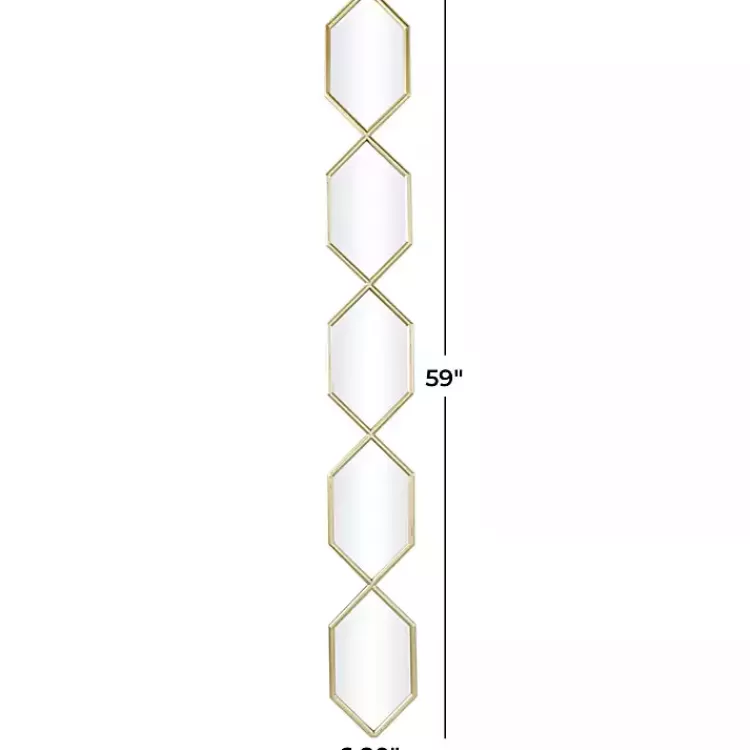 gold_slim_stacked_hexagons_wall_mirror_3.webp Slim Stacked Hexagons Wall Mirror>Kirklands Home Discount