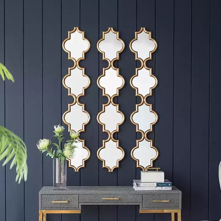 gold_slim_stacked_trellis_wall_mirror_7.webp Slim Stacked Trellis Wall Mirror>Kirklands Home Store