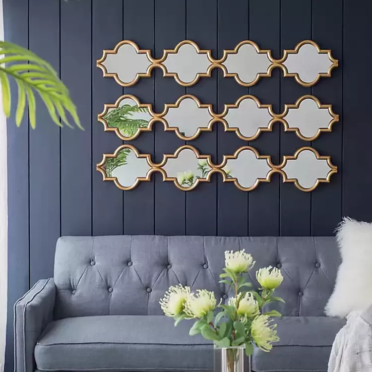gold_slim_stacked_trellis_wall_mirror_8.webp Slim Stacked Trellis Wall Mirror>Kirklands Home Store