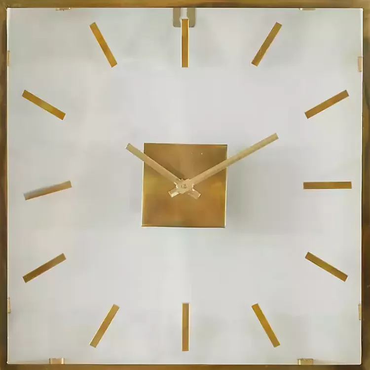 Gold Square Minimalist Wall Clock>Kirklands Home Cheap