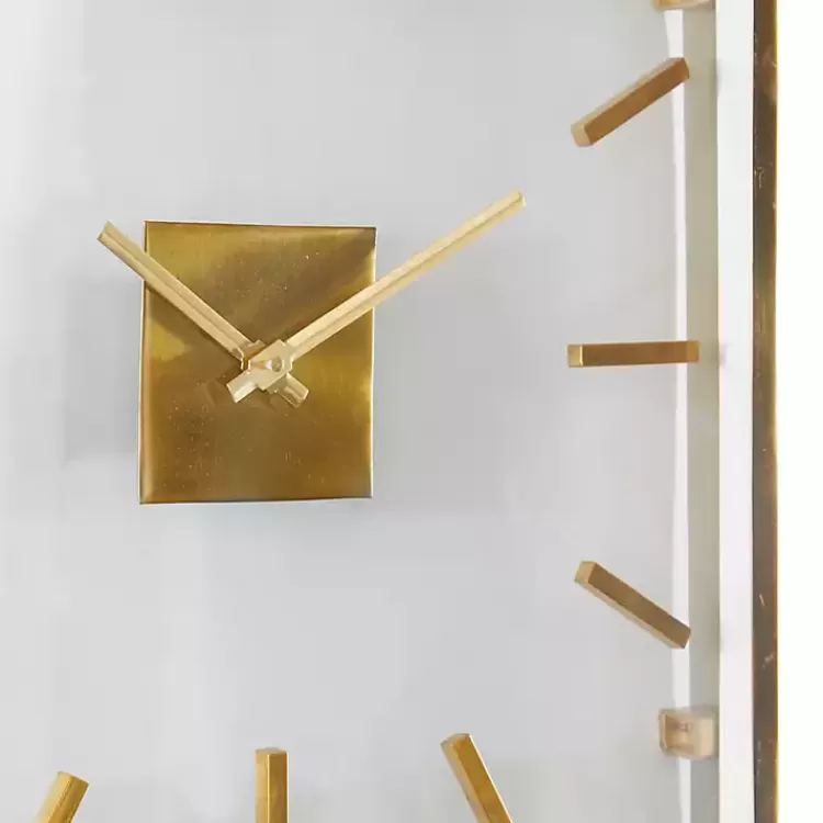 Gold Square Minimalist Wall Clock>Kirklands Home Cheap