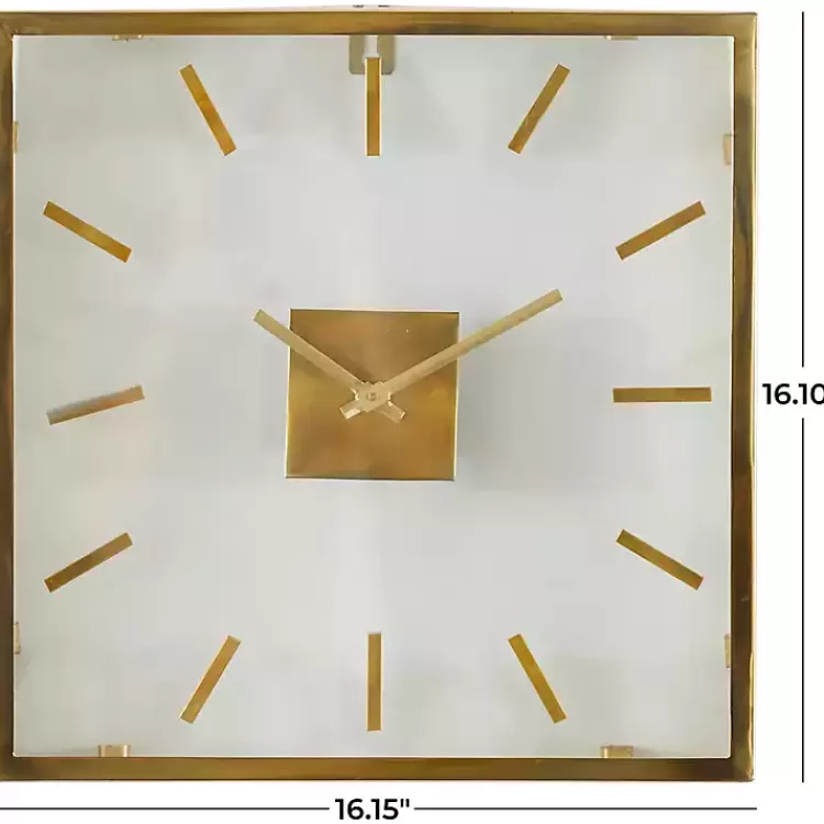 gold_square_minimalist_wall_clock_4.webp Gold Square Minimalist Wall Clock>Kirklands Home Cheap
