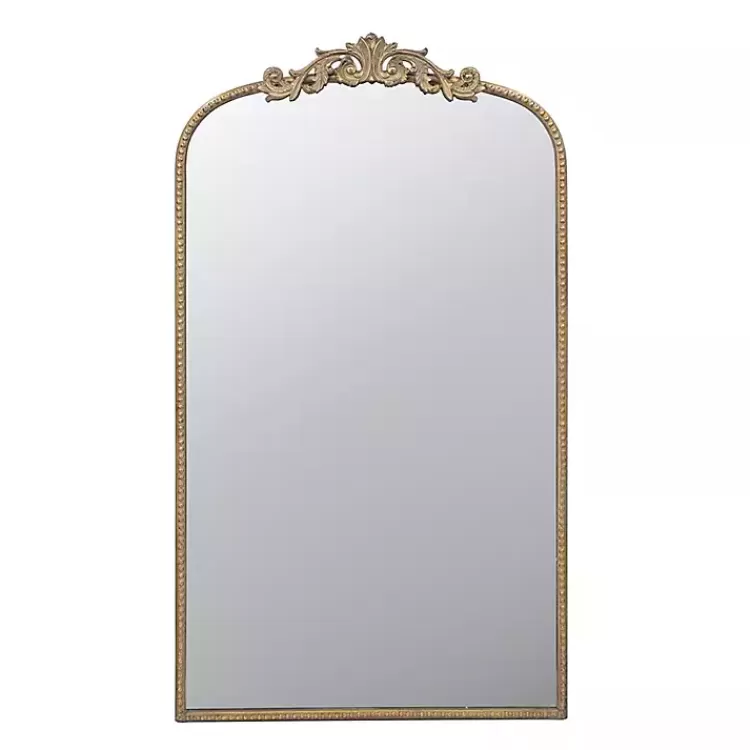 Gold Studded Scroll Arched Mirror, 42 in.>Kirklands Home Best Sale
