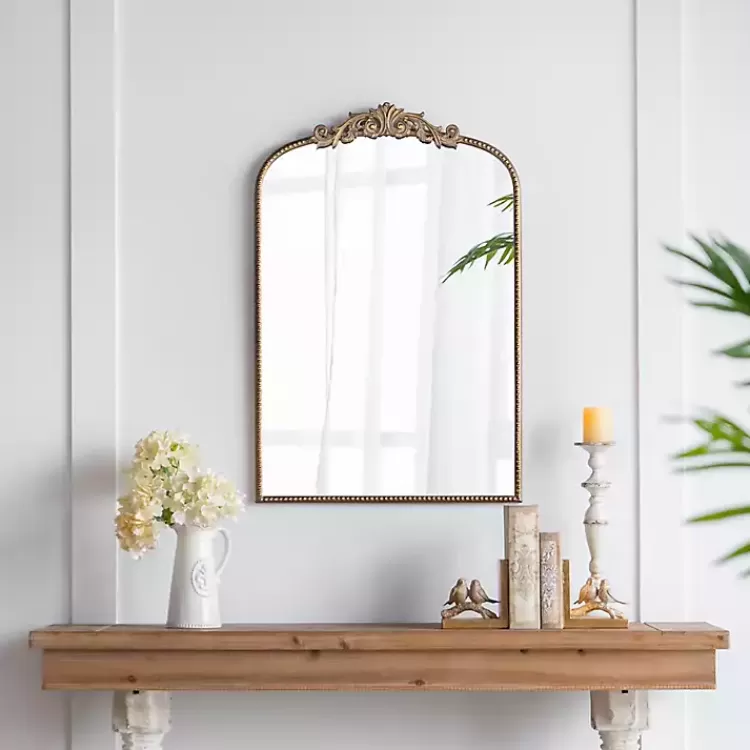 gold_studded_scroll_arched_mirror__in_7.webp Gold Studded Scroll Arched Mirror, 36 in.>Kirklands Home Cheap
