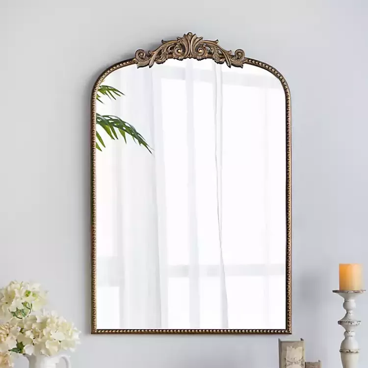 gold_studded_scroll_arched_mirror__in_8.webp Gold Studded Scroll Arched Mirror, 36 in.>Kirklands Home Cheap
