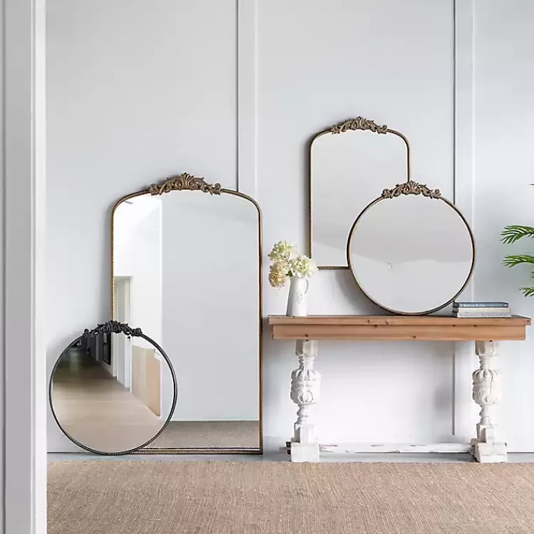 gold_studded_scroll_arched_mirror__in_9.webp Gold Studded Scroll Arched Mirror, 36 in.>Kirklands Home Cheap