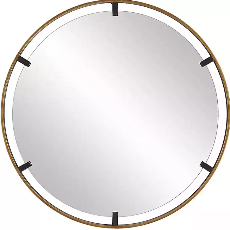 Gold Suspended Round Wall Mirror>Kirklands Home Flash Sale