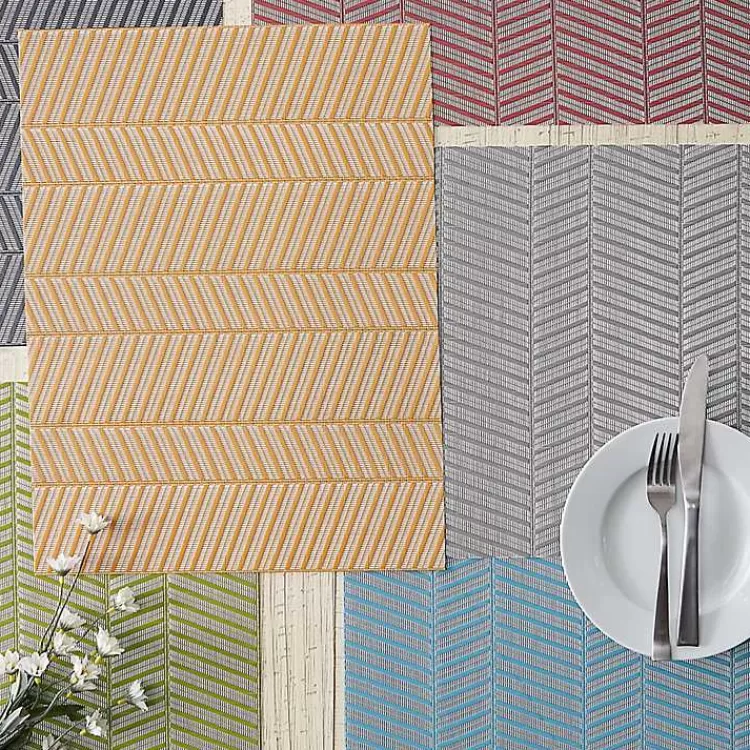 gold_textured_twill_weave_placemats_set_of__5.webp Textured Twill Weave Placemats, Set of 6>Kirklands Home Fashion