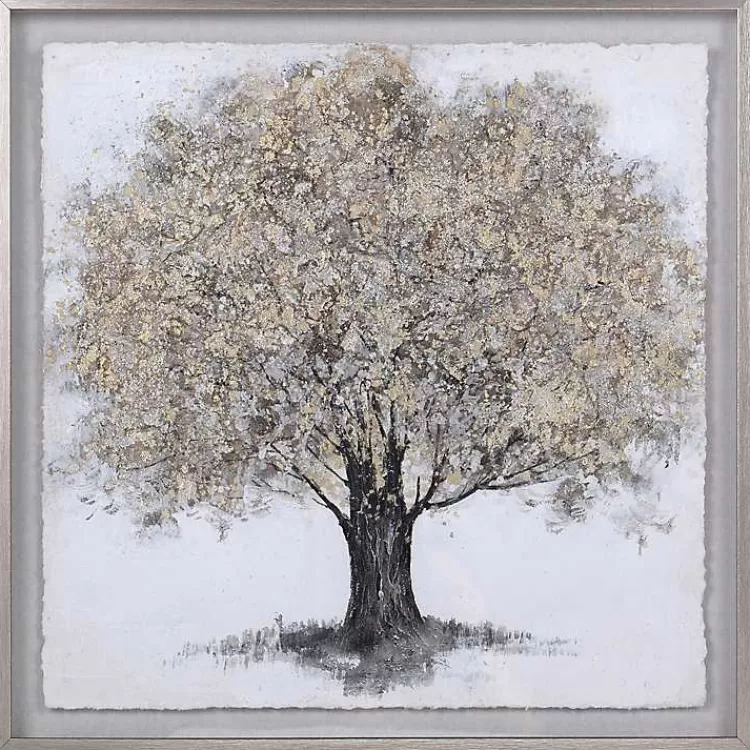 Gold Tree Rice Paper Framed Art Print>Kirklands Home Discount