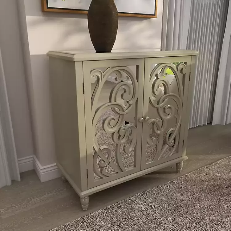 gold_wood_carved_scroll_mirrored_cabinet_7.webp Wood Carved Scroll Mirrored Cabinet>Kirklands Home Outlet
