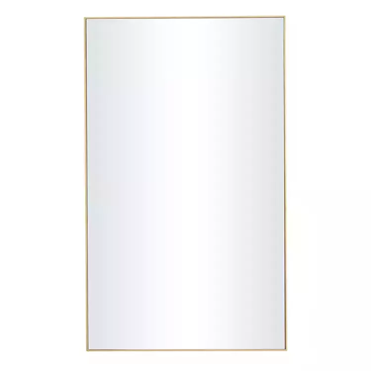 Gold Wood Rectangular Wall Mirror, 24x40 in.>Kirklands Home Sale