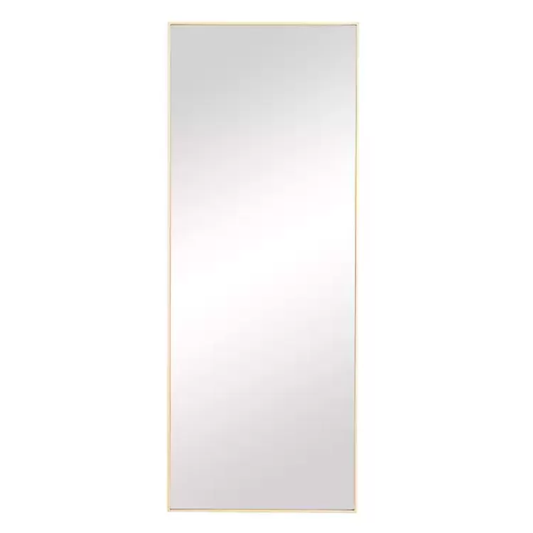 Gold Wood Rectangular Wall Mirror, 14x36 in.>Kirklands Home Cheap