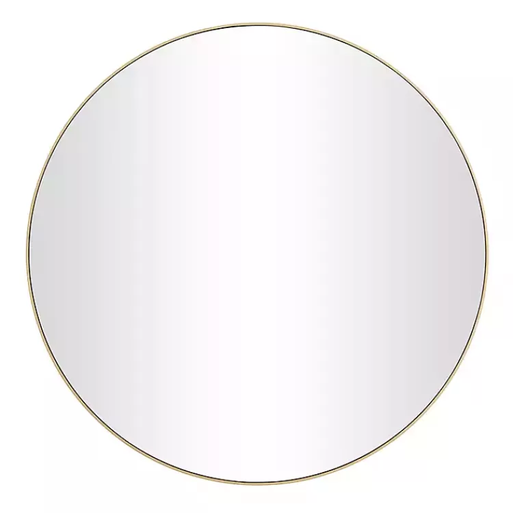Gold Wood Round Frame Mirror>Kirklands Home Sale