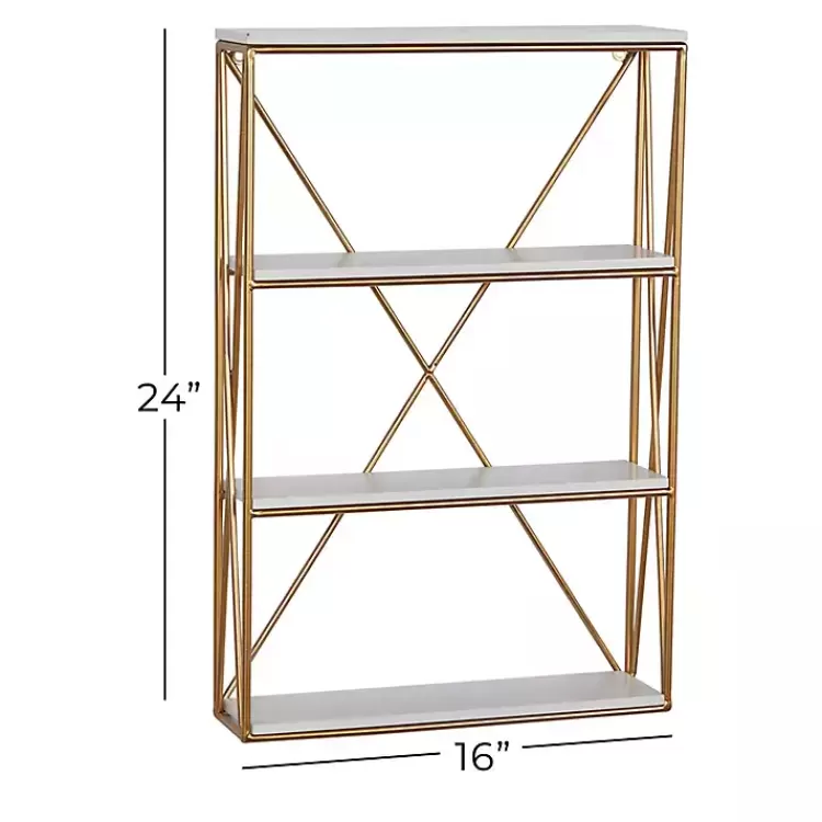 gold_xframe_daisy_white_wood_wall_shelf_4.webp Gold X-Frame Daisy White Wood Wall Shelf>Kirklands Home Discount