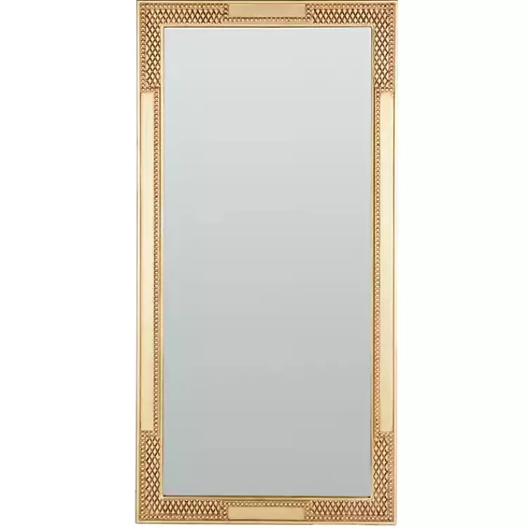 Golden Carved Textured Wall Mirror>Kirklands Home New