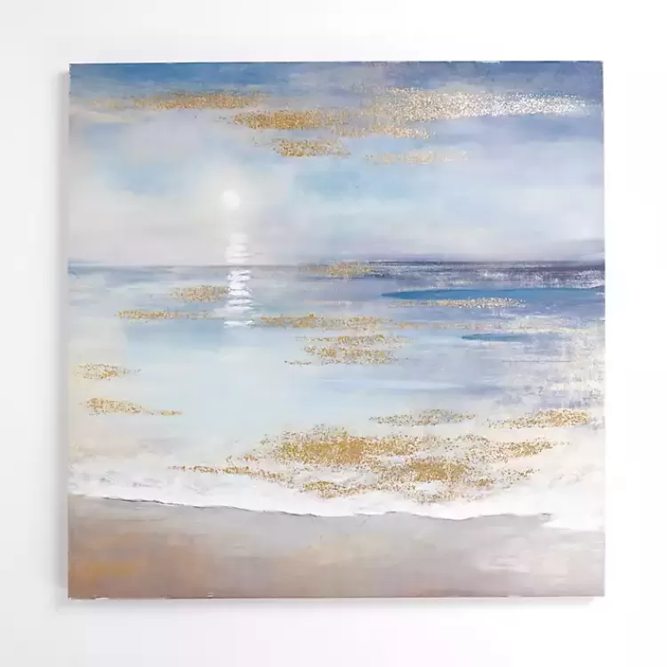 Golden Coastal Landscape Canvas Art Print>Kirklands Home New