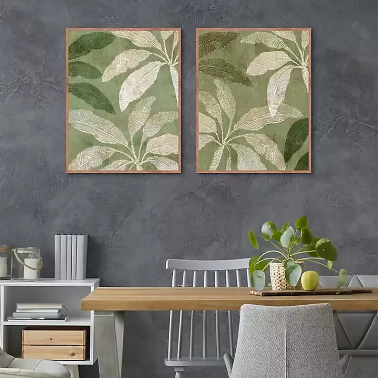 Golden Palms Framed Canvas Art Prints, Set of 2>Kirklands Home Discount