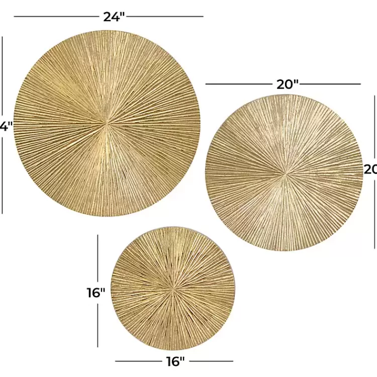 golden_ribbed_sunburst_wall_plates_set_of__5.webp en Ribbed Sunburst Wall Plates, Set of 3>Kirklands Home Sale