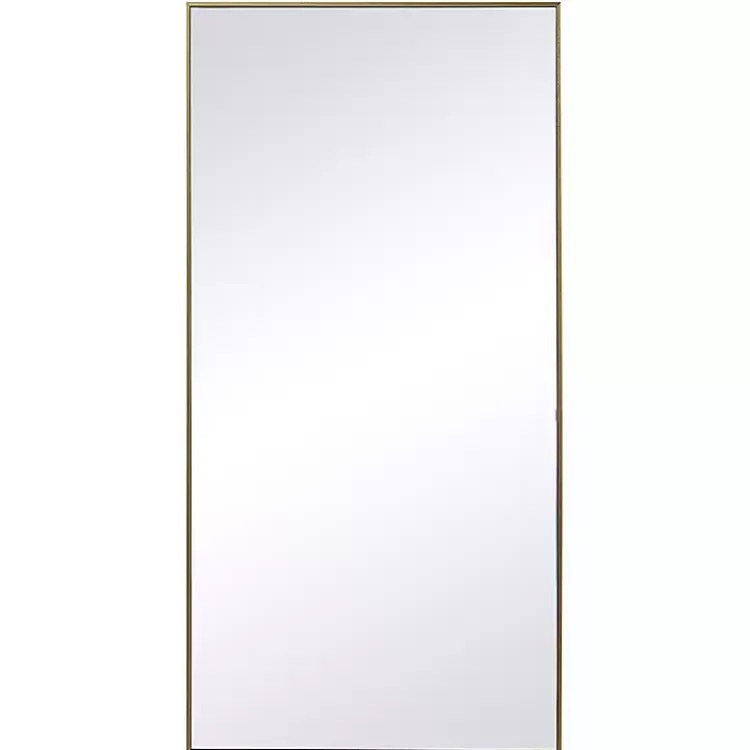 Golden Simple Rectangular Frame Wall Mirror>Kirklands Home Shop
