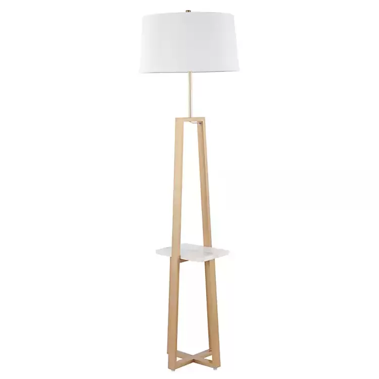 Golden Triangle Marble Shelf Floor Lamp>Kirklands Home Online