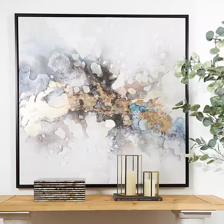 Golden Watercolor Framed Canvas Art Print>Kirklands Home Discount