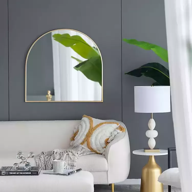 golden_wide_arched_wall_mirror_5.webp en Wide Arched Wall Mirror>Kirklands Home New