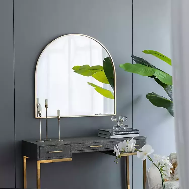 golden_wide_arched_wall_mirror_6.webp en Wide Arched Wall Mirror>Kirklands Home New