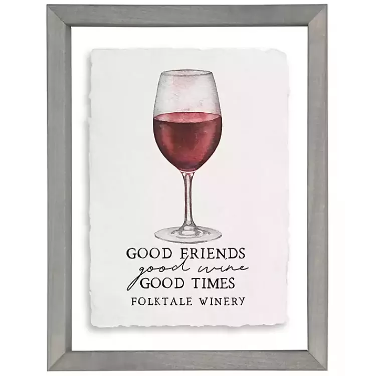 Good Friends Good Wine Wall Plaque>Kirklands Home Flash Sale