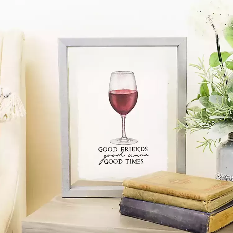 Good Friends Good Wine Wall Plaque>Kirklands Home Flash Sale