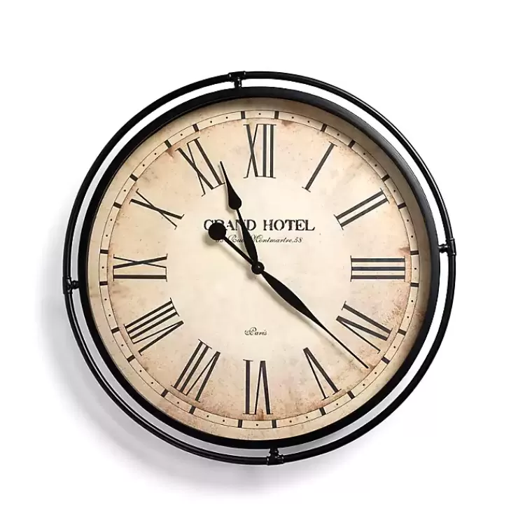 Grand Hotel Metal Wall Clock>Kirklands Home Shop