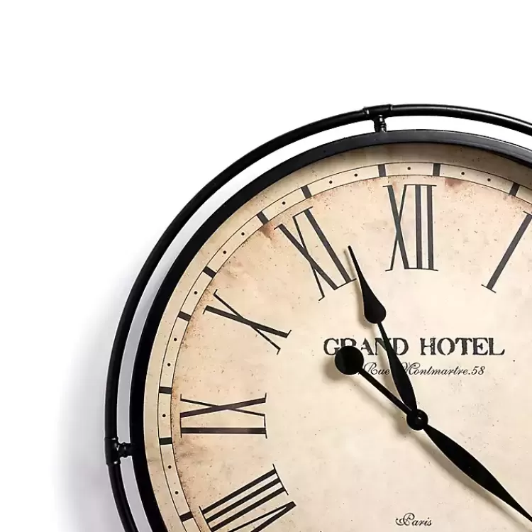Grand Hotel Metal Wall Clock>Kirklands Home Shop