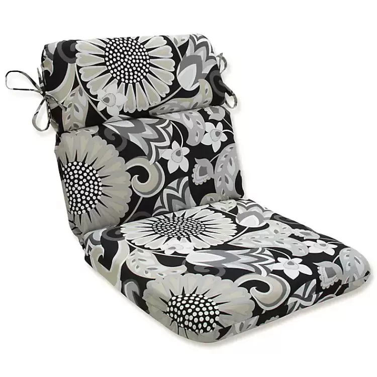 Graphite Floral Outdoor Chair Cushion>Kirklands Home Cheap