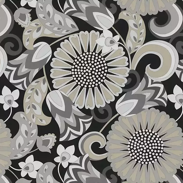 Graphite Floral Outdoor Chaise Cushion>Kirklands Home Hot