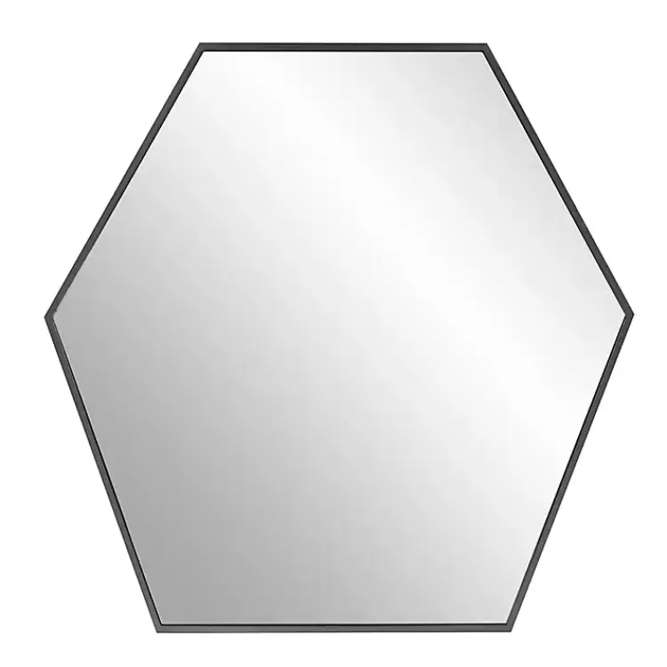 Graphite Metal Hexagonal Mirror>Kirklands Home Cheap