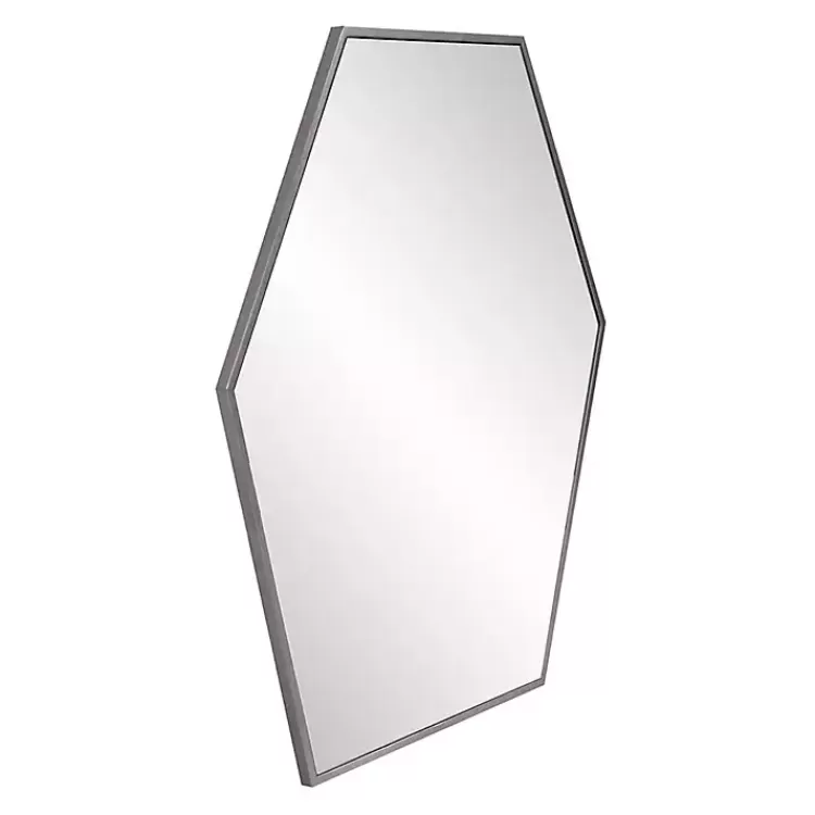 Graphite Metal Hexagonal Mirror>Kirklands Home Cheap