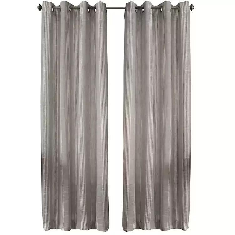 Graphite Stripe Single Curtain Panel, 84 in.>Kirklands Home New