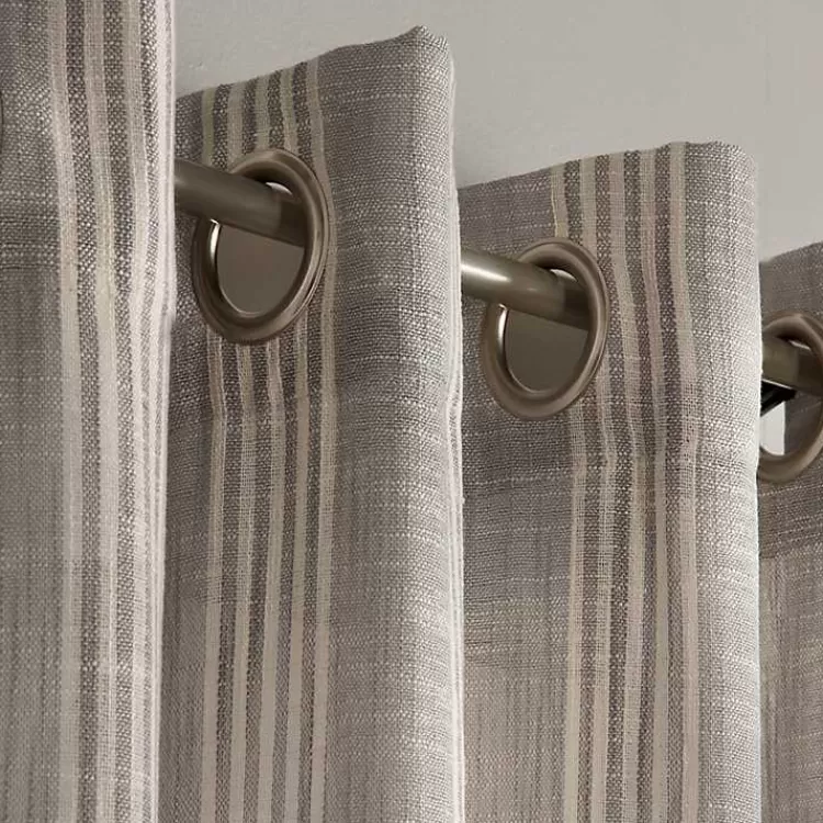 graphite_stripe_single_curtain_panel__in_3.webp Graphite Stripe Single Curtain Panel, 84 in.>Kirklands Home New