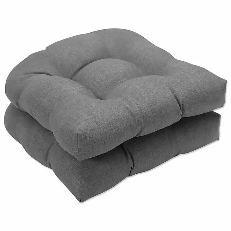 Graphite Tufted Outdoor Seat Cushions, Set of 2>Kirklands Home Sale