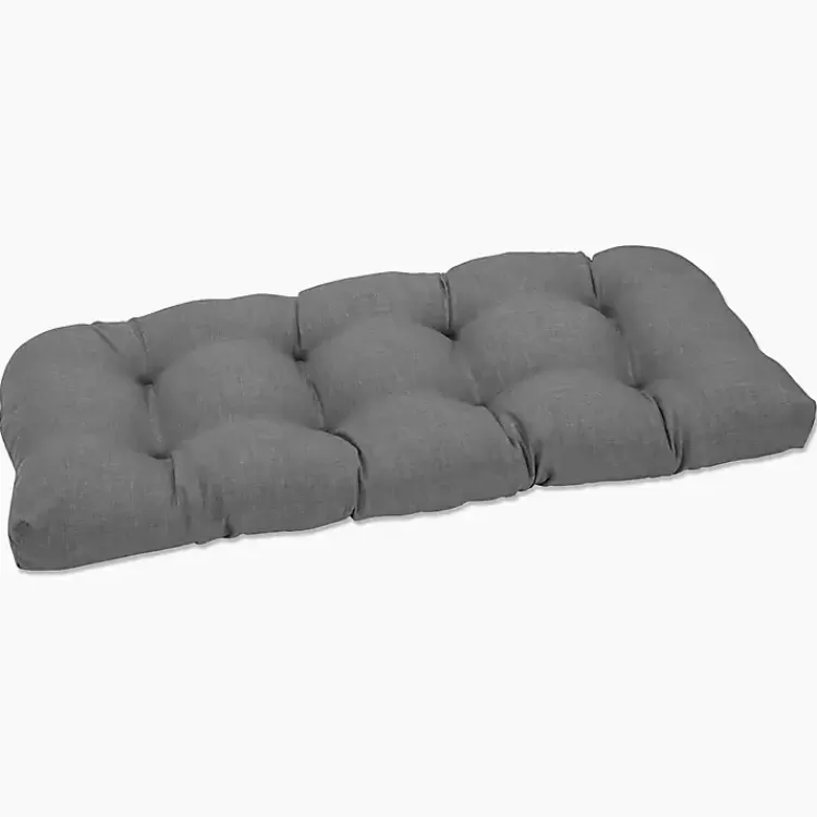 Graphite Tufted Outdoor Settee Cushion>Kirklands Home Shop