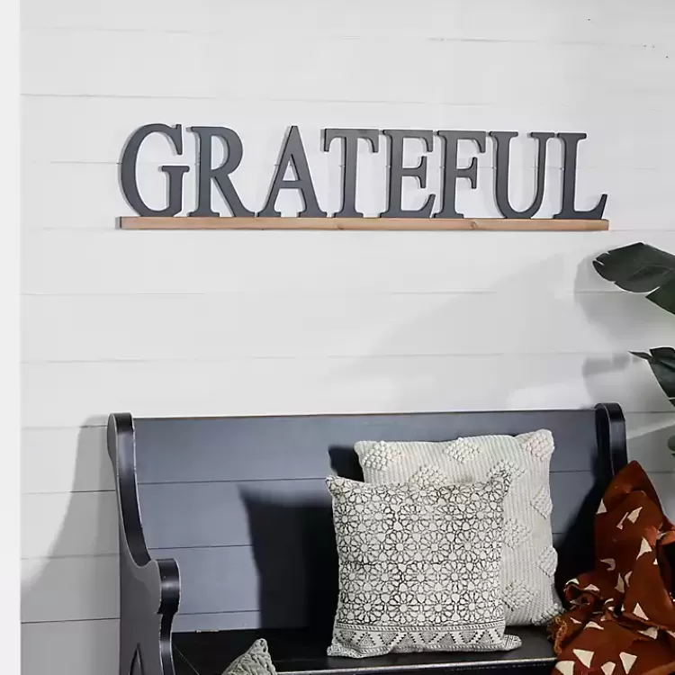 grateful_black_wood_wall_plaque_5.webp Grateful Wood Wall Plaque>Kirklands Home Outlet