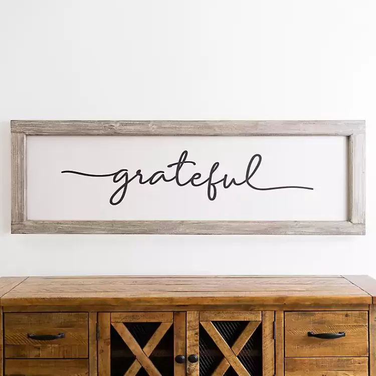 Grateful Wooden Wall Plaque>Kirklands Home New