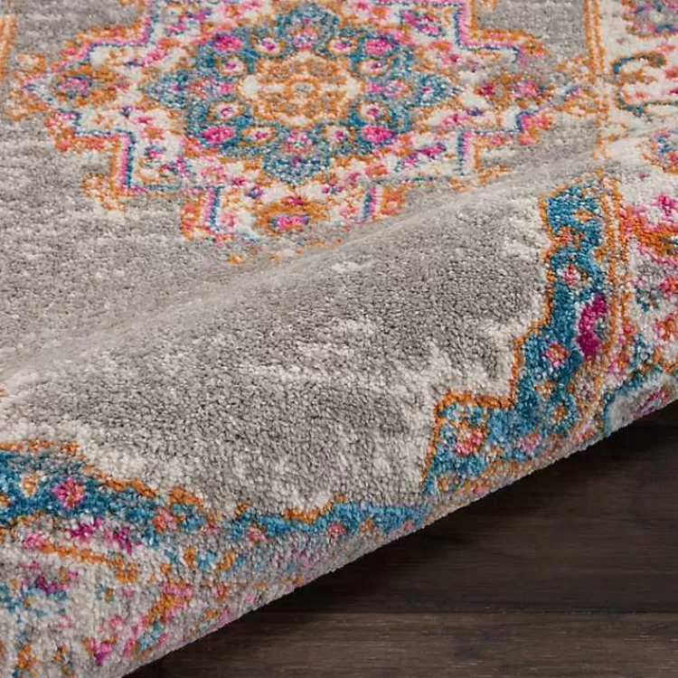 gray__pink_central_motif_botanical_area_rug_x_5-2.webp Gray & Pink Central Motif Botanical Area Rug, 5x7>Kirklands Home Fashion